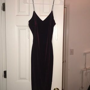 Burgundy Velvet Dress